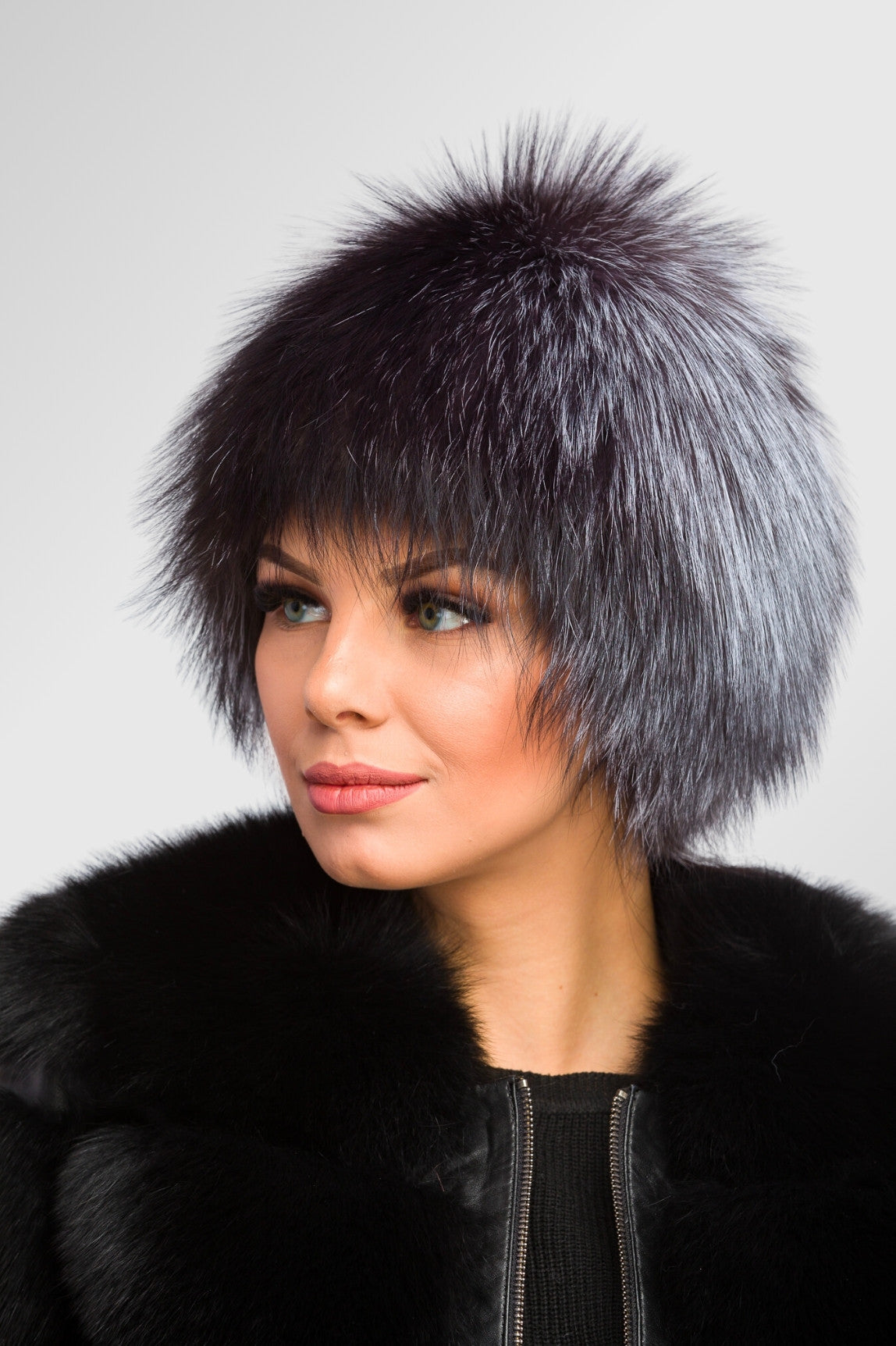 Gilet en fourrure naturelle de renard argenté, femme, Grey Frost 84