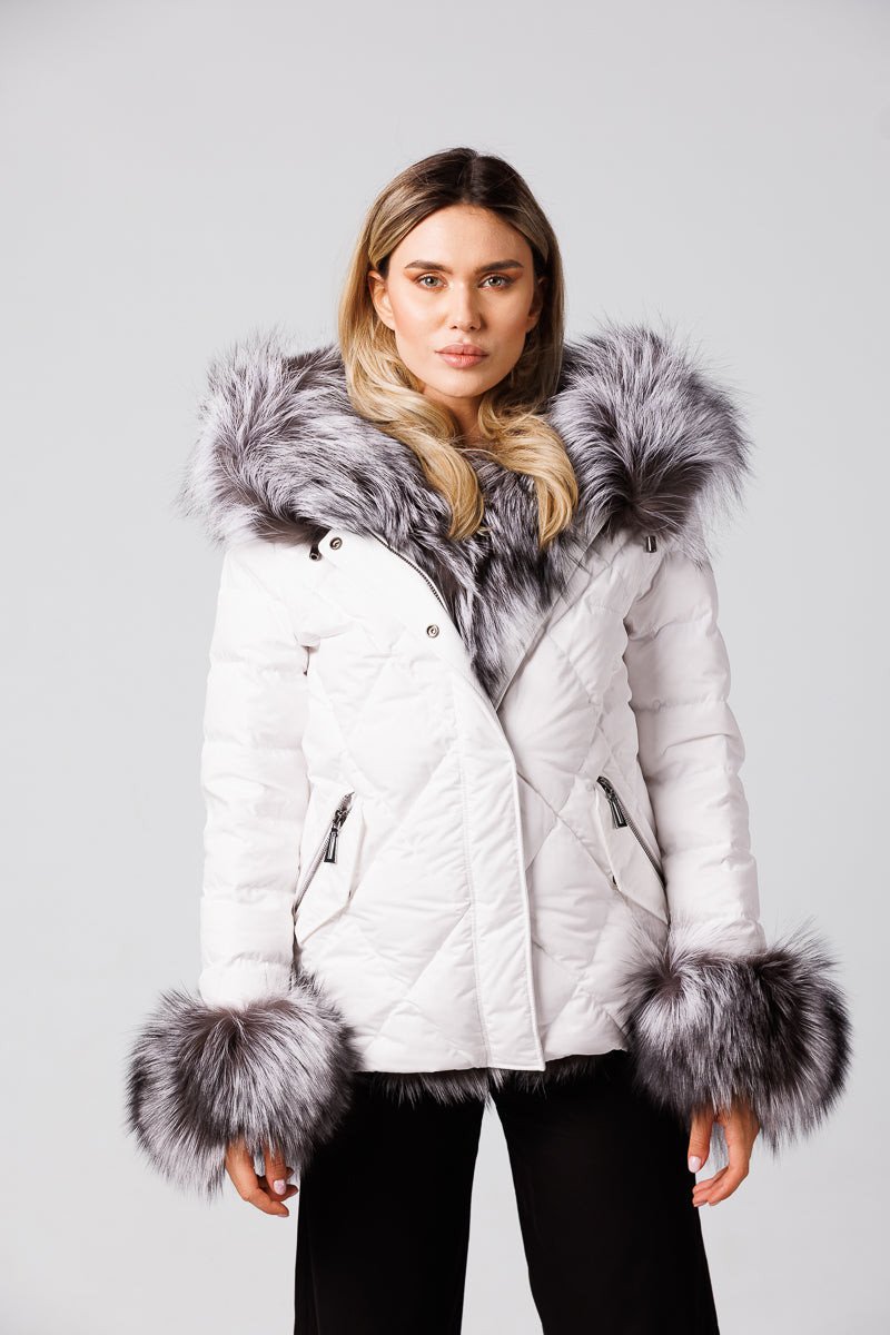 Geaca Parka blana naturala Mareus Blanuri Naturale (257)